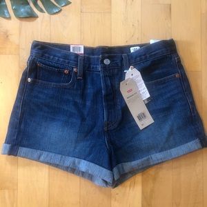 Levi’s high waisted wedgie fit Jean shorts